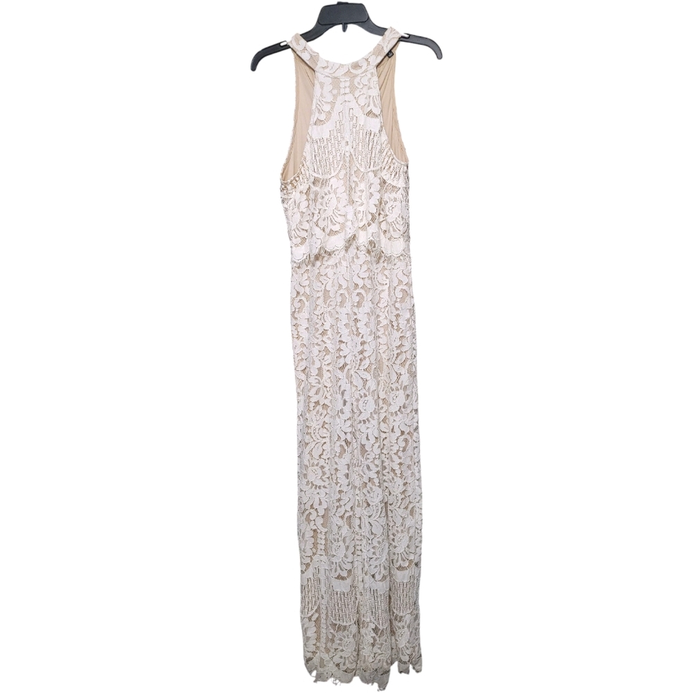 Lulu's Brittany White Lace Sleeveless Elegant Halter Jumpsuit Women's Size Small - Picture 5 of 13